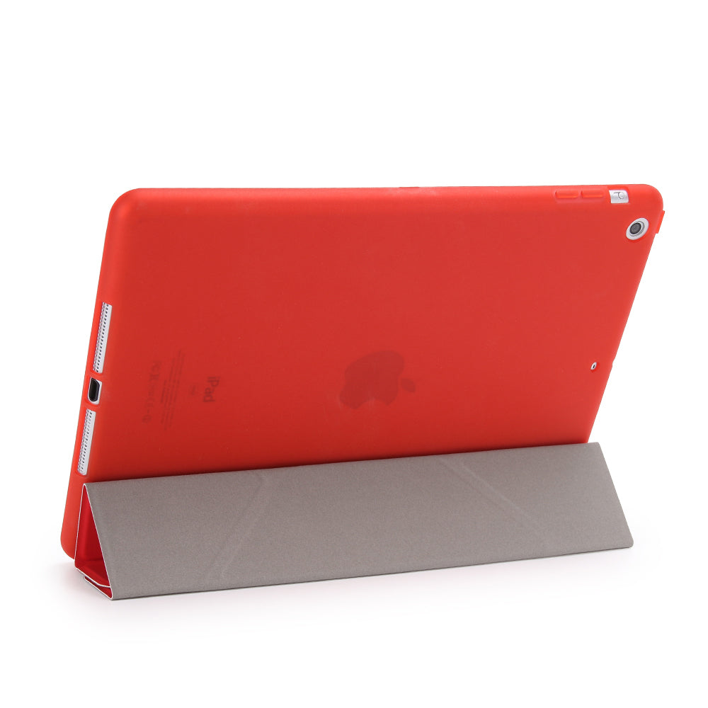 For iPad 9.7 (2018) / 9.7 (2017) Origami Smart PU Leather + TPU Tablet Casing