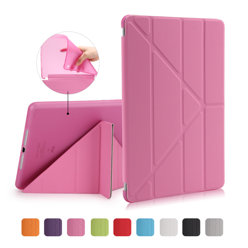For iPad 9.7 (2018) / 9.7 (2017) Origami Smart PU Leather + TPU Tablet Casing
