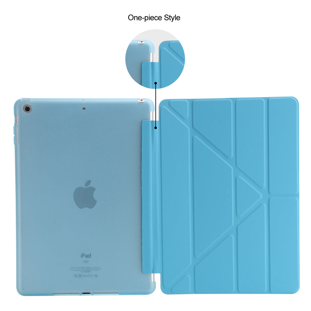 For iPad 9.7 (2018) / 9.7 (2017) Origami Smart PU Leather + TPU Tablet Casing