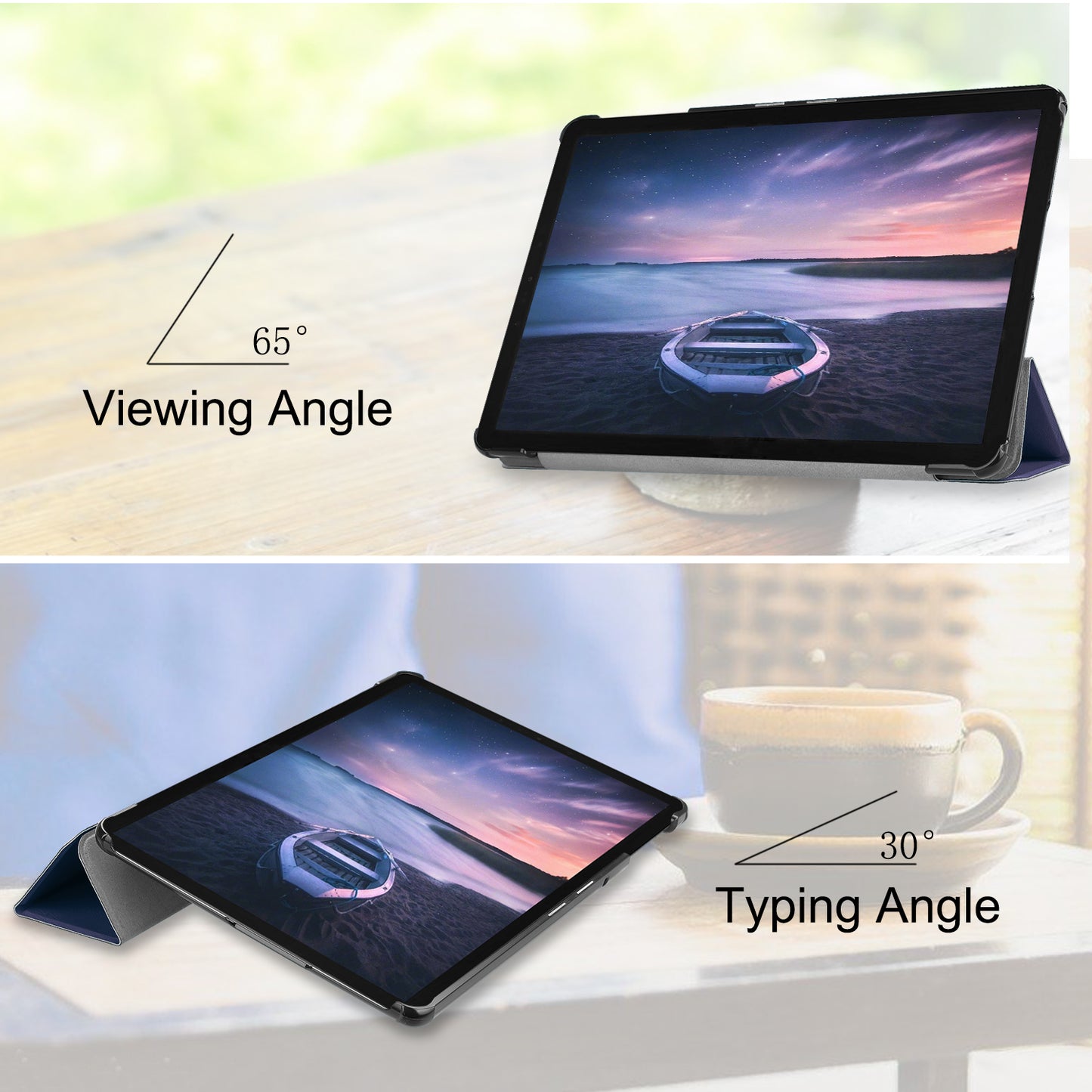 Tri-fold Stand PU Leather Smart Cover Accessory for Samsung Galaxy Tab S4 10.5 T830/T835