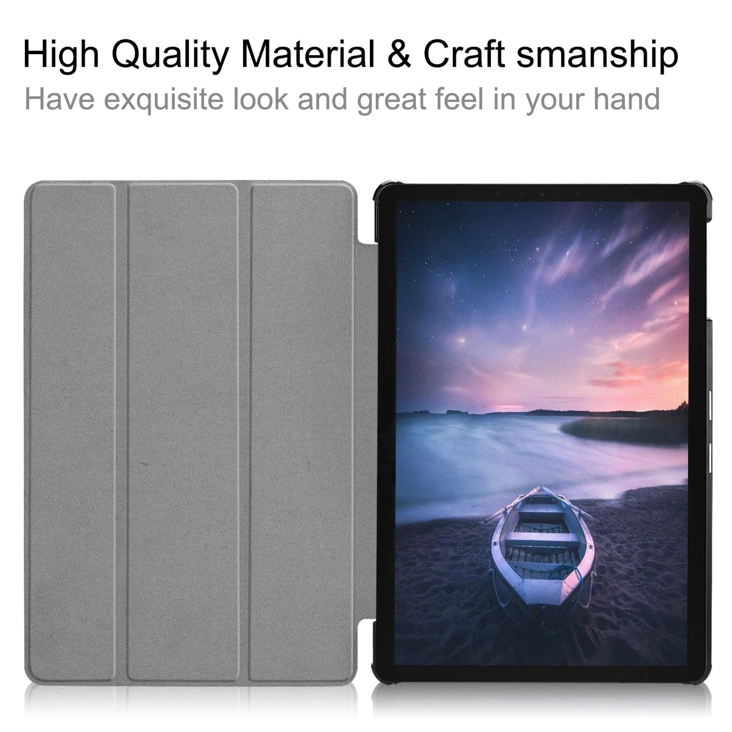 Tri-fold Stand PU Leather Smart Cover Accessory for Samsung Galaxy Tab S4 10.5 T830/T835