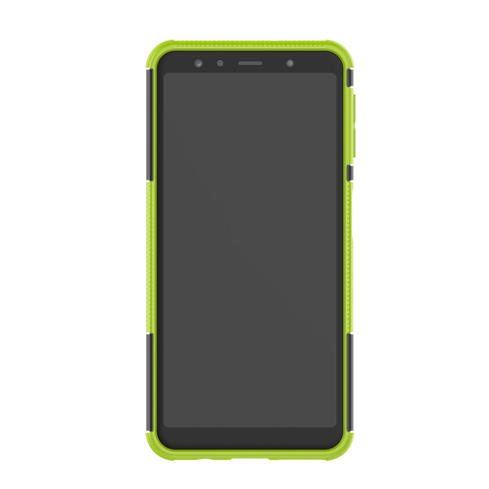2-in-1 Tyre Pattern PC + TPU Hybrid Case with Kickstand for Samsung Galaxy A7 (2018) A750