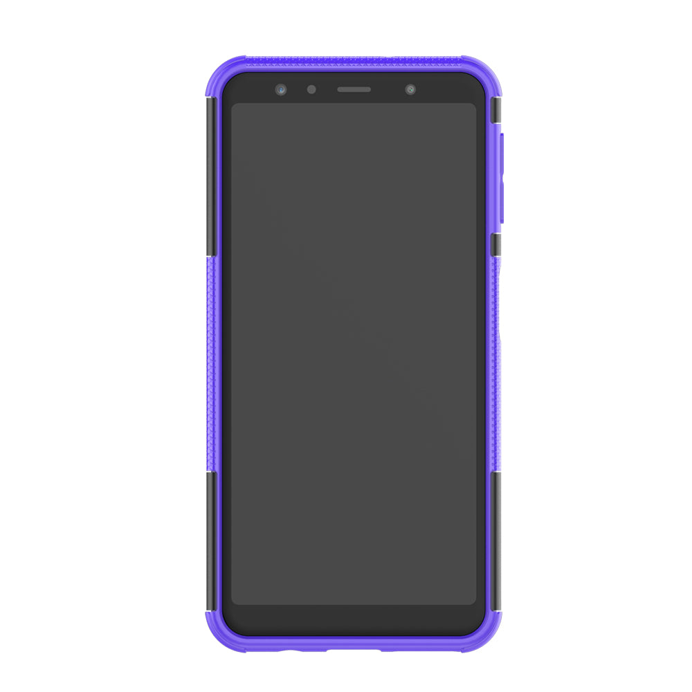 2-in-1 Tyre Pattern PC + TPU Hybrid Case with Kickstand for Samsung Galaxy A7 (2018) A750