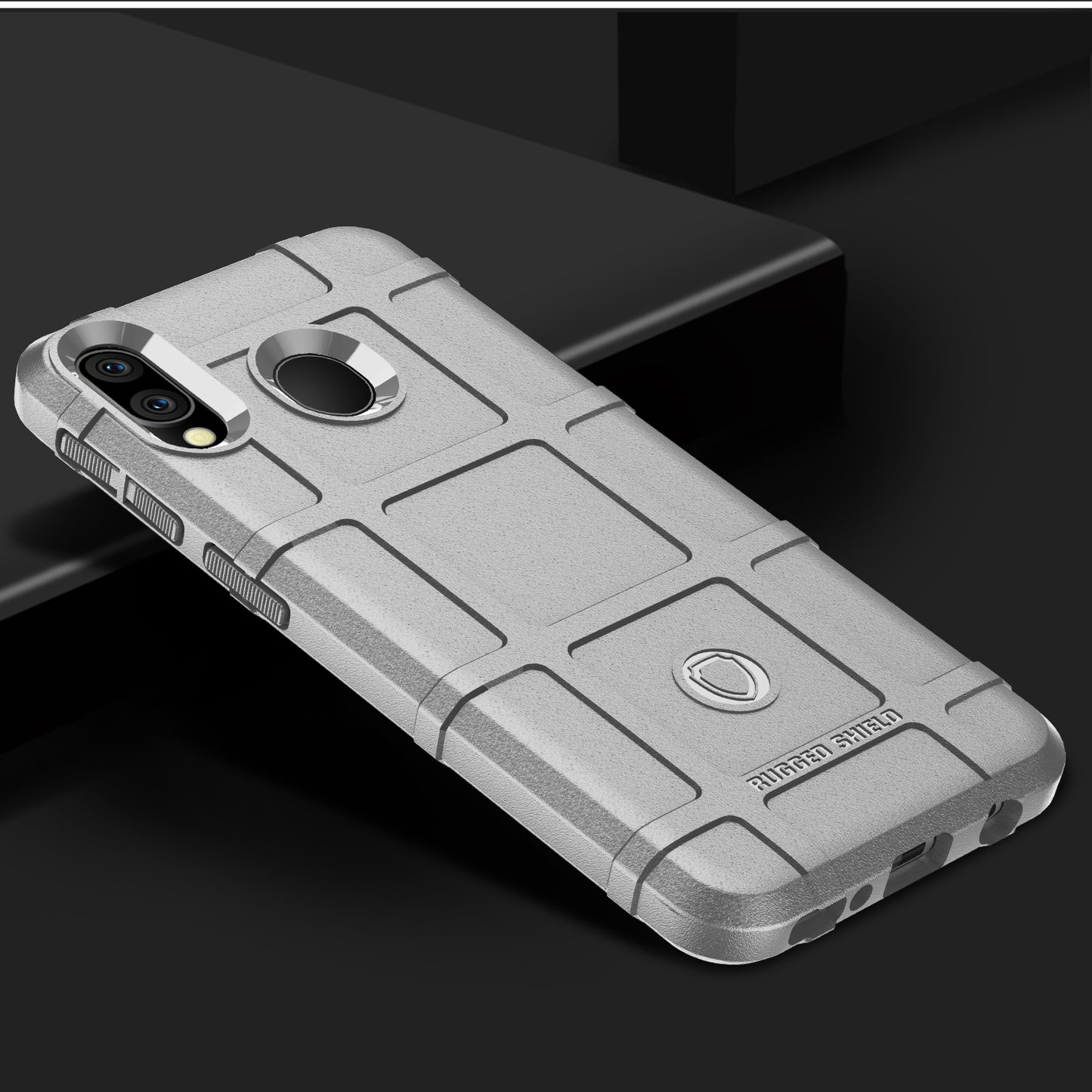 Rugged Square Grid Texture Anti-shock TPU Phone Cover for Samsung Galaxy M10/A10