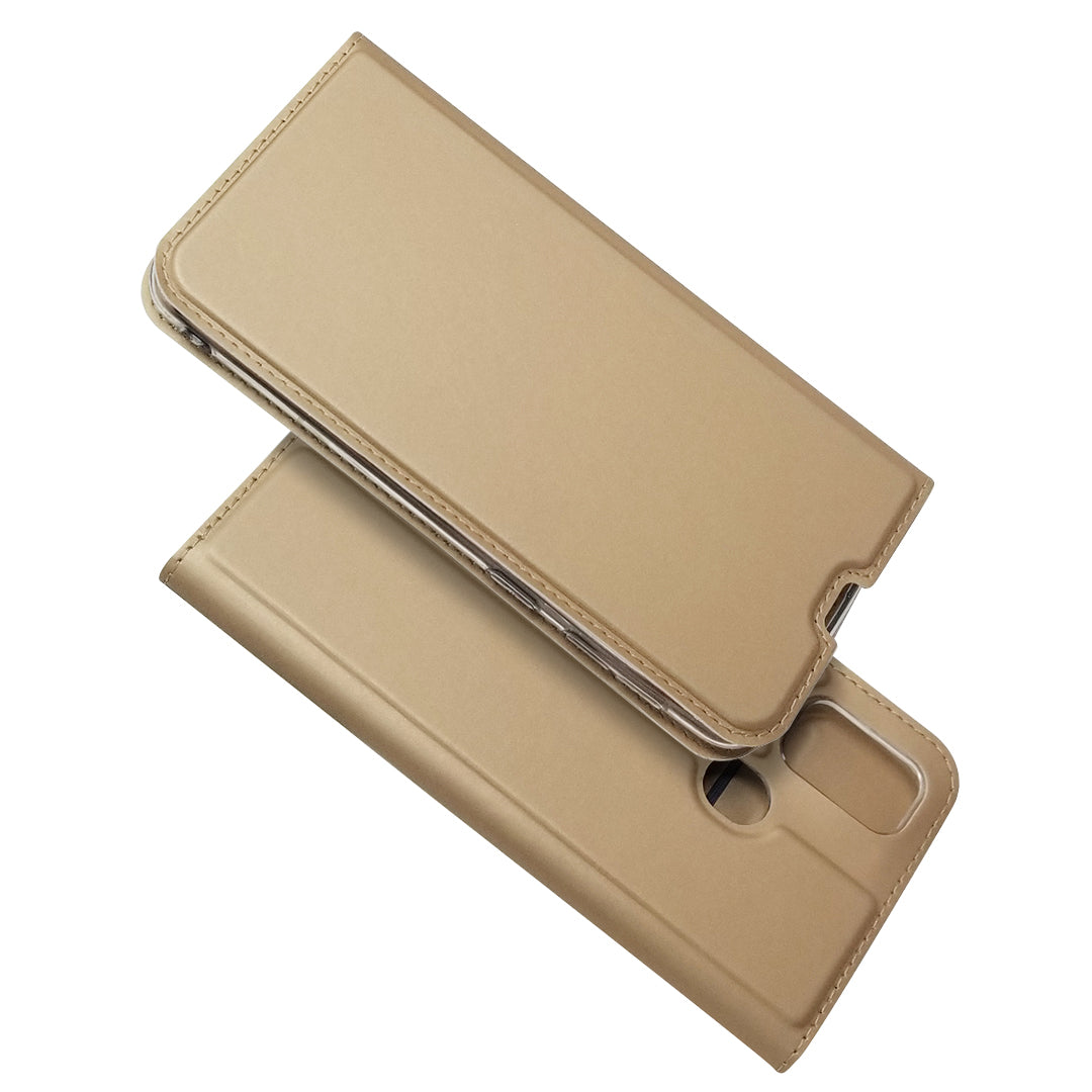 Magnetic Closure Leather Card Holder Phone Covering for Samsung Galaxy M30s / M2