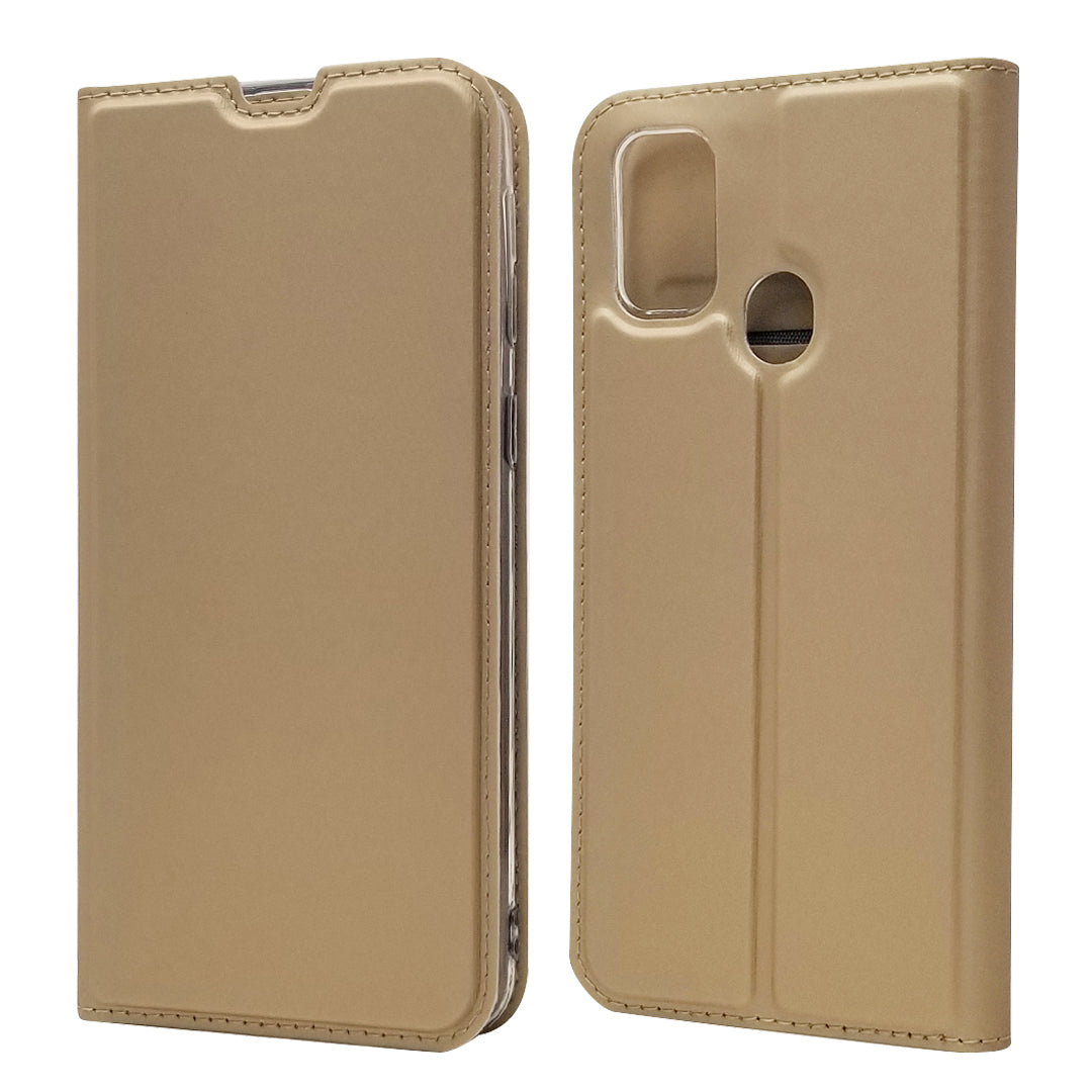 Magnetic Closure Leather Card Holder Phone Covering for Samsung Galaxy M30s / M2