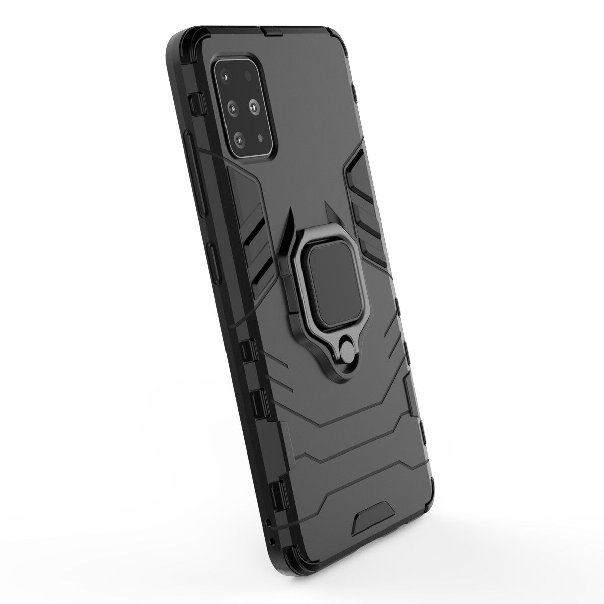 2-in-1 Plastic + TPU Phone Case Shell with Foldable Kickstand for Samsung Galaxy A51
