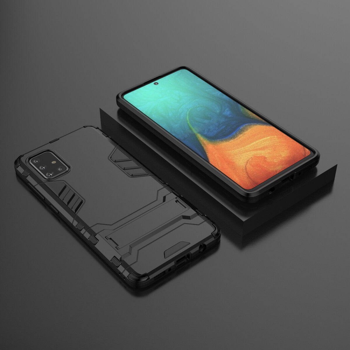 2-in-1 PC + TPU Phone Shell with Kickstand for Samsung Galaxy A71
