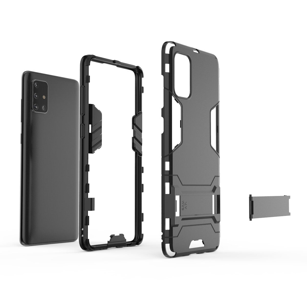 2-in-1 PC + TPU Phone Shell with Kickstand for Samsung Galaxy A71