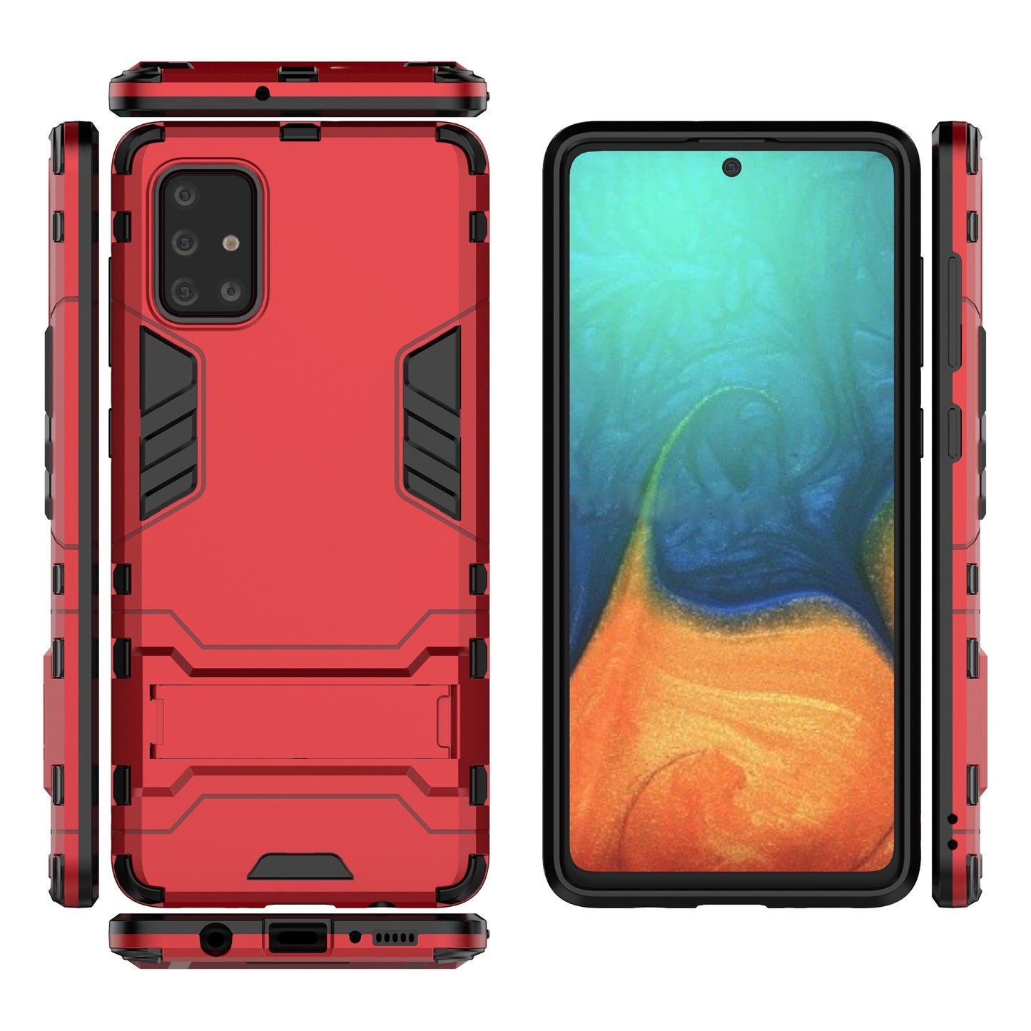 2-in-1 PC + TPU Phone Shell with Kickstand for Samsung Galaxy A71