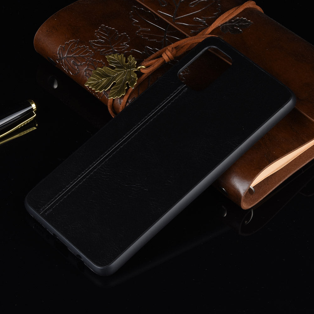 Leather Coated PC + TPU Phone Shell for Samsung Galaxy S20 Plus