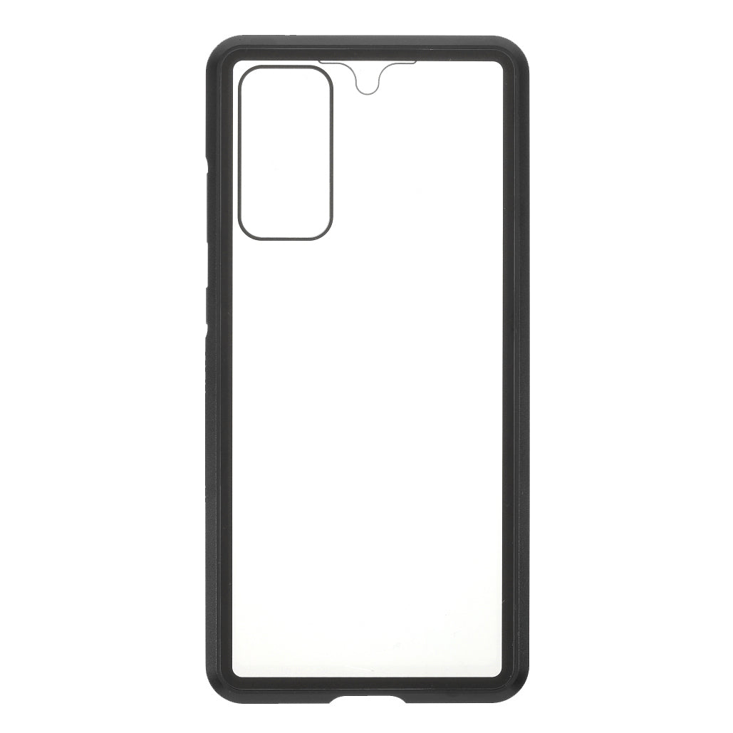 For Samsung Galaxy S20 FE 4G/5G/S20 Lite/S20 FE 2022 Double-sided Tempered Glass + Magnetic Metal Frame Phone Case