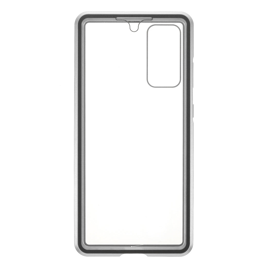 For Samsung Galaxy S20 FE 4G/5G/S20 Lite/S20 FE 2022 Double-sided Tempered Glass + Magnetic Metal Frame Phone Case