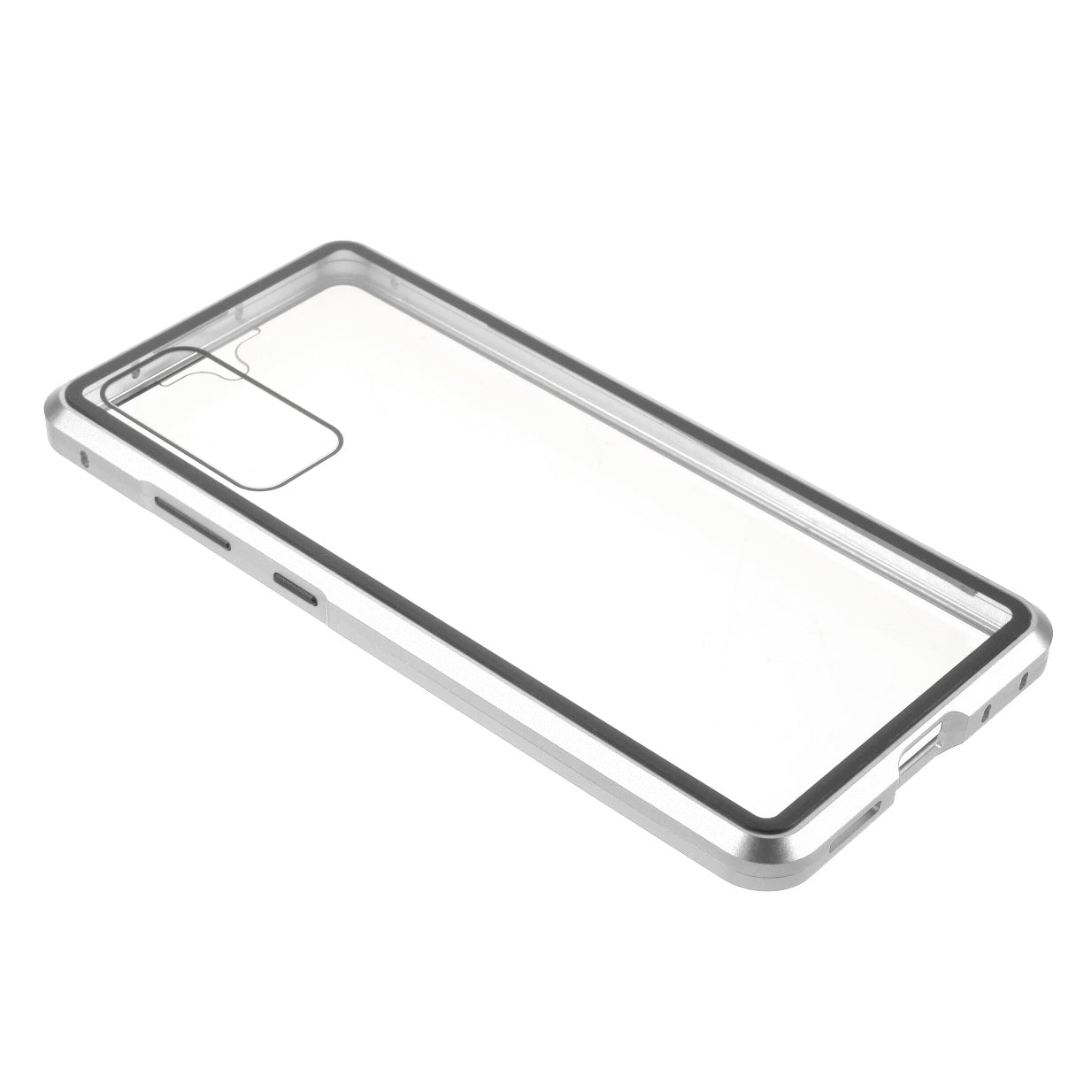 For Samsung Galaxy S20 FE 4G/5G/S20 Lite/S20 FE 2022 Double-sided Tempered Glass + Magnetic Metal Frame Phone Case