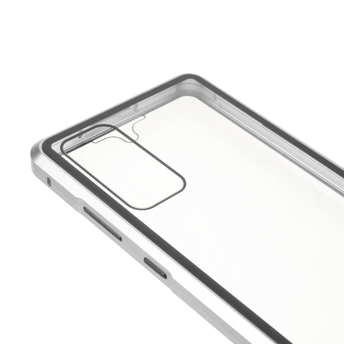 For Samsung Galaxy S20 FE 4G/5G/S20 Lite/S20 FE 2022 Double-sided Tempered Glass + Magnetic Metal Frame Phone Case