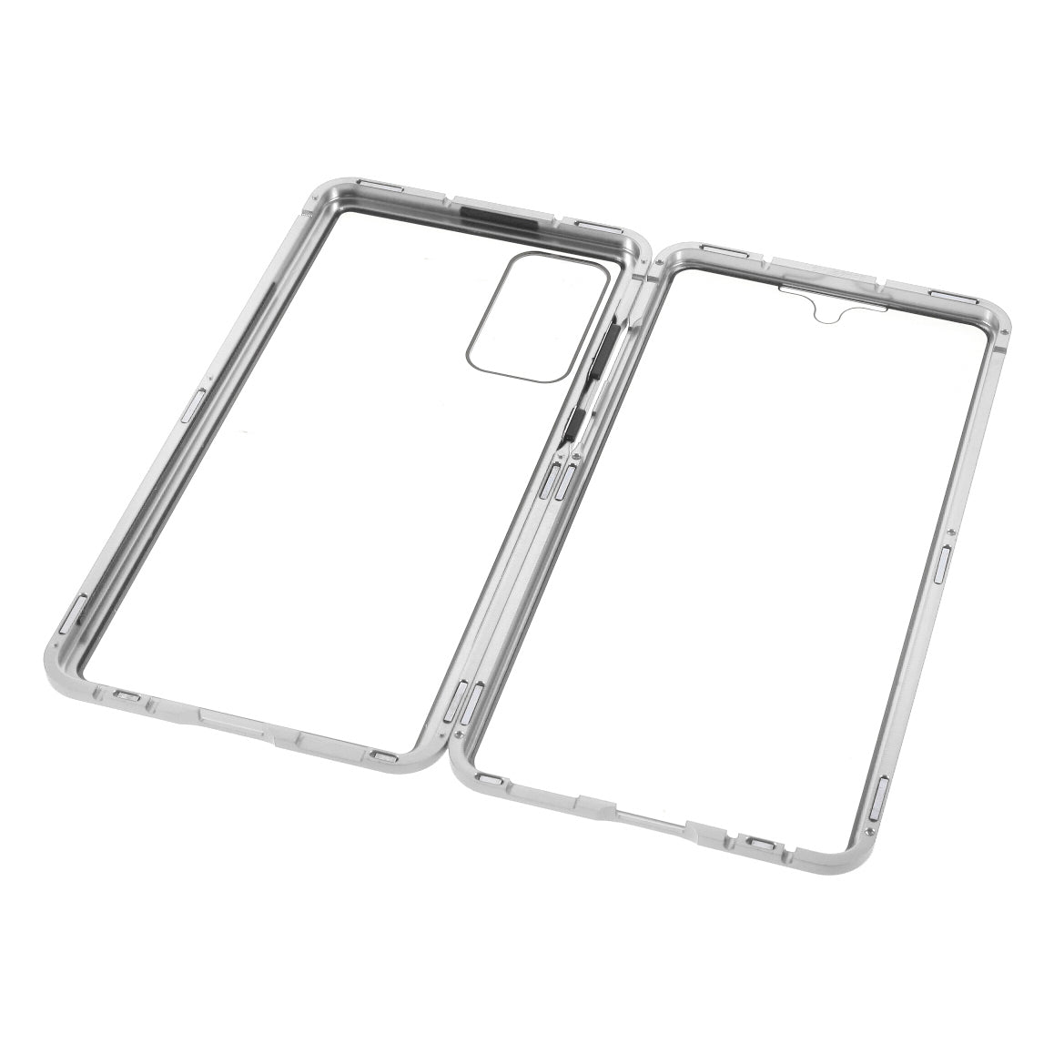For Samsung Galaxy S20 FE 4G/5G/S20 Lite/S20 FE 2022 Double-sided Tempered Glass + Magnetic Metal Frame Phone Case