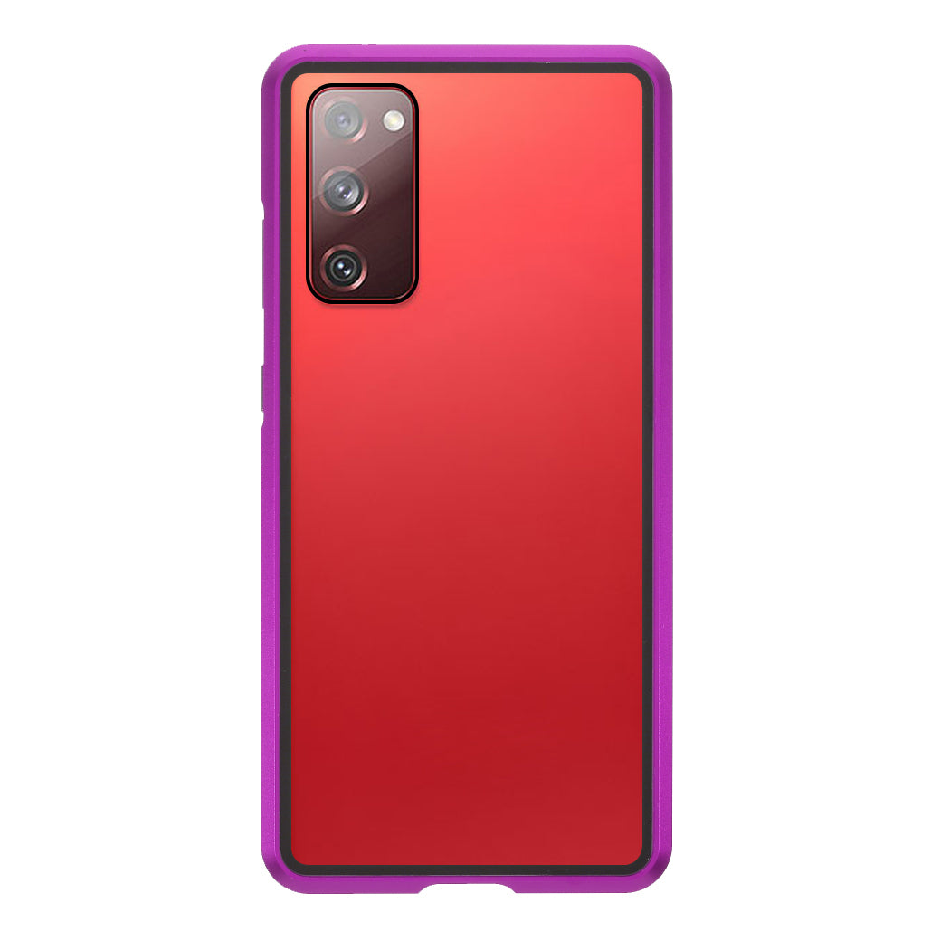 For Samsung Galaxy S20 FE 4G/5G/S20 Lite/S20 FE 2022 Double-sided Tempered Glass + Magnetic Metal Frame Phone Case