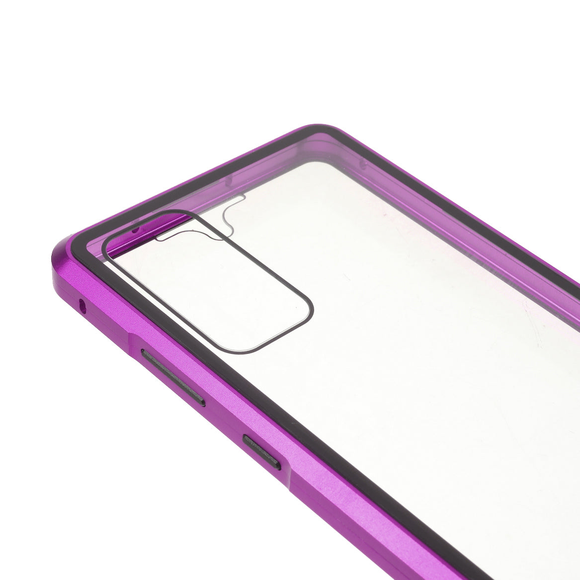 For Samsung Galaxy S20 FE 4G/5G/S20 Lite/S20 FE 2022 Double-sided Tempered Glass + Magnetic Metal Frame Phone Case