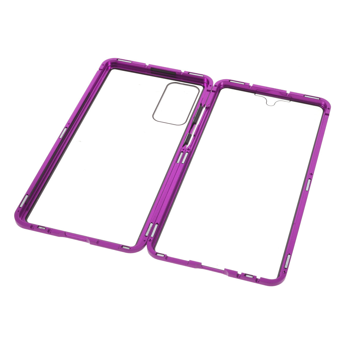 For Samsung Galaxy S20 FE 4G/5G/S20 Lite/S20 FE 2022 Double-sided Tempered Glass + Magnetic Metal Frame Phone Case