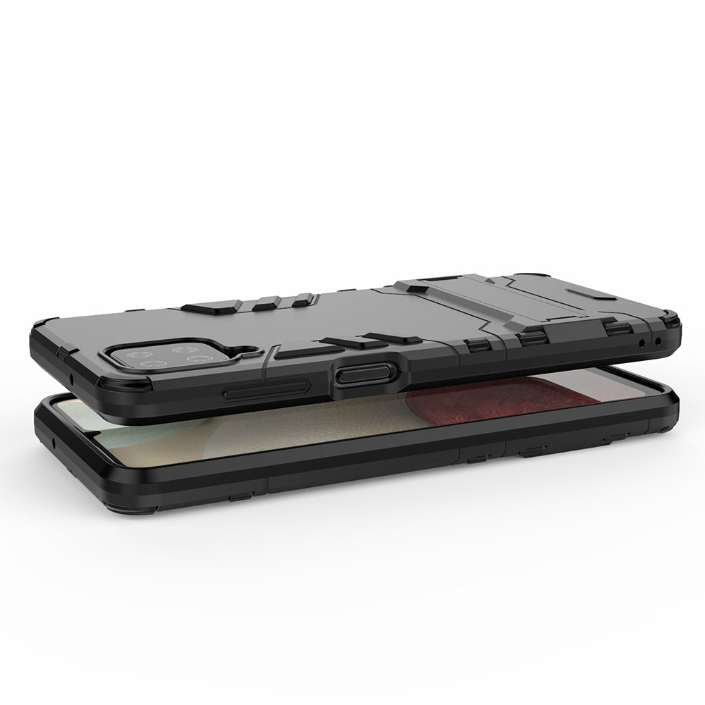 2 in 1 Kickstand Plastic + TPU Hybrid Mobile Phone Case Cover for Samsung Galaxy A12