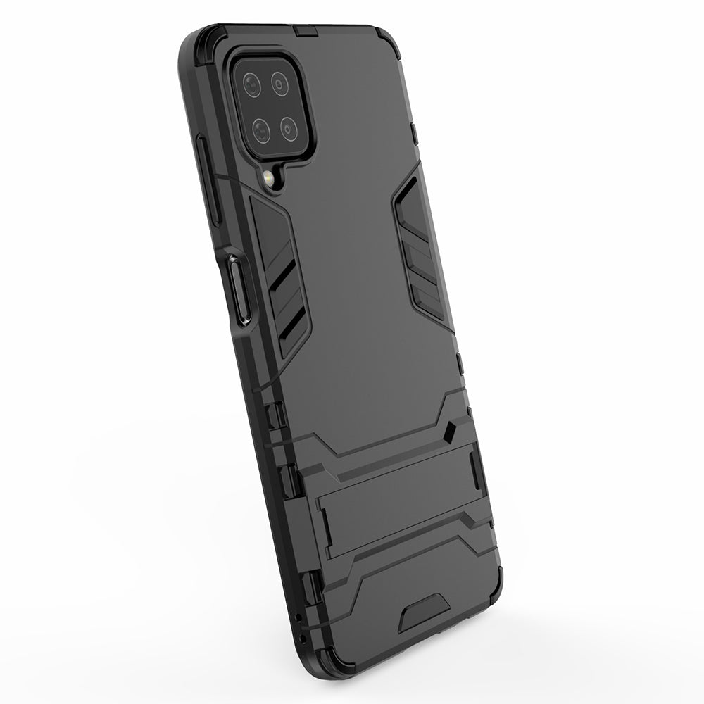 2 in 1 Kickstand Plastic + TPU Hybrid Mobile Phone Case Cover for Samsung Galaxy A12