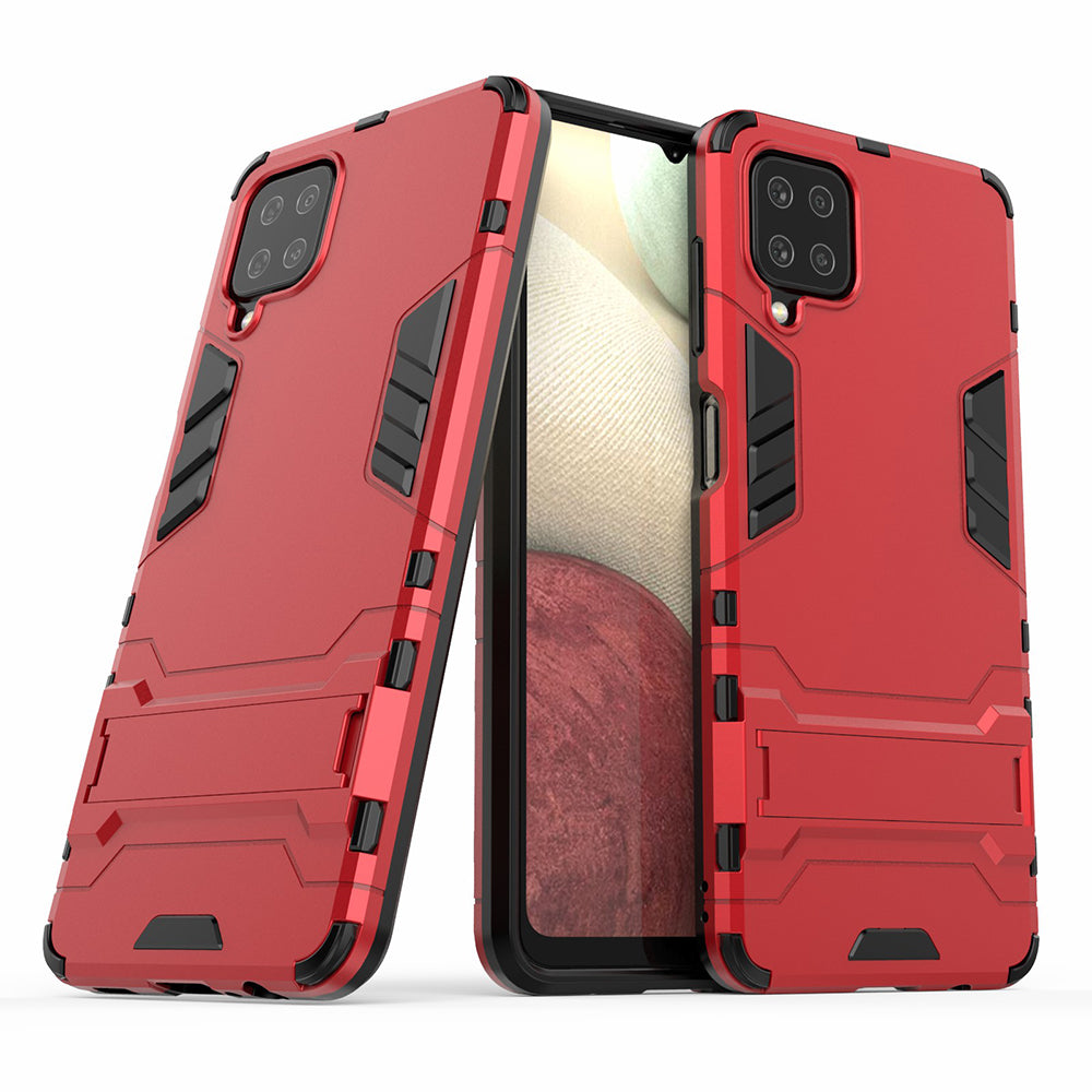 2 in 1 Kickstand Plastic + TPU Hybrid Mobile Phone Case Cover for Samsung Galaxy A12