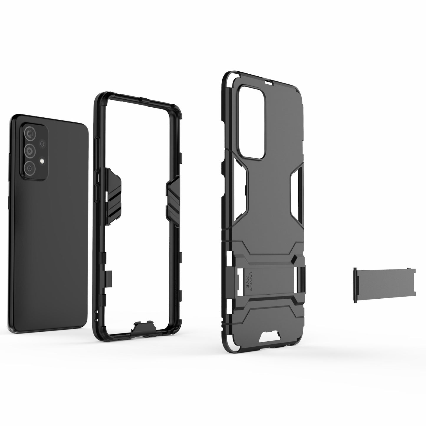 2 in 1 Kickstand Protector Plastic + TPU Hybrid Cover for Samsung Galaxy A52 4G/5G / A52s 5G