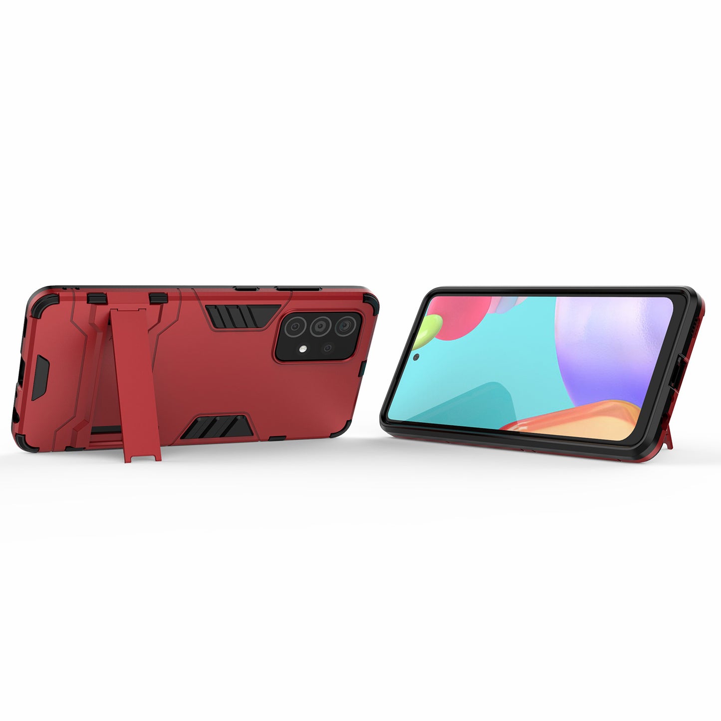 2 in 1 Kickstand Protector Plastic + TPU Hybrid Cover for Samsung Galaxy A52 4G/5G / A52s 5G