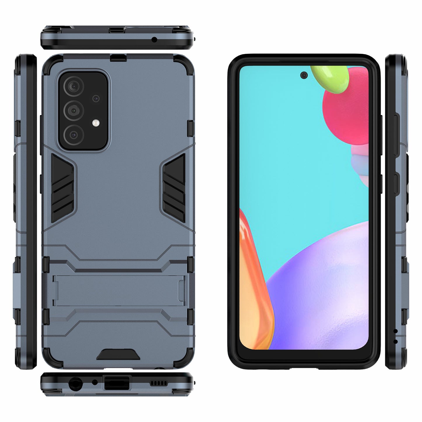 2 in 1 Kickstand Protector Plastic + TPU Hybrid Cover for Samsung Galaxy A52 4G/5G / A52s 5G