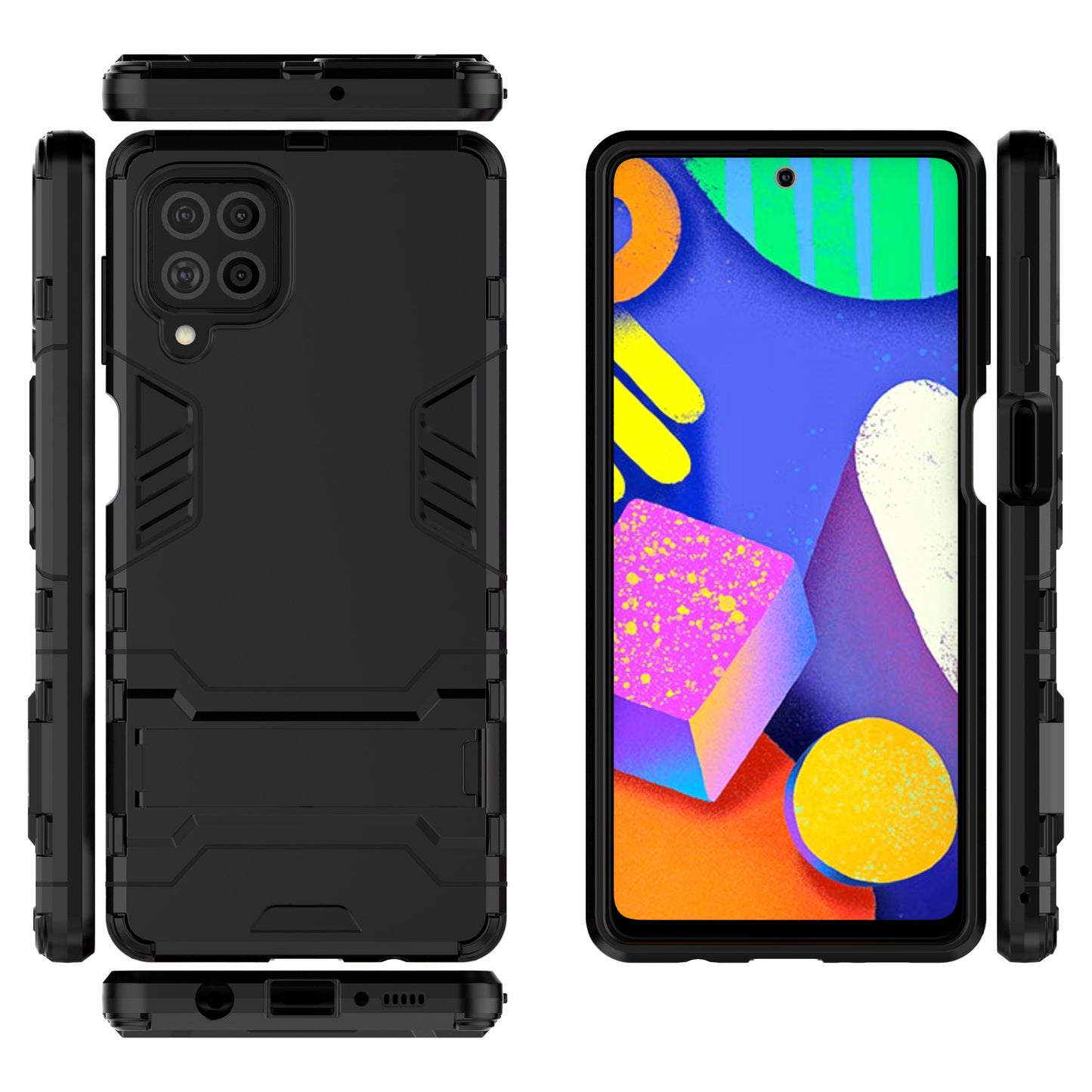 2-in-1 Kickstand PC + TPU Combo Phone Shell for Samsung Galaxy F62 / M62
