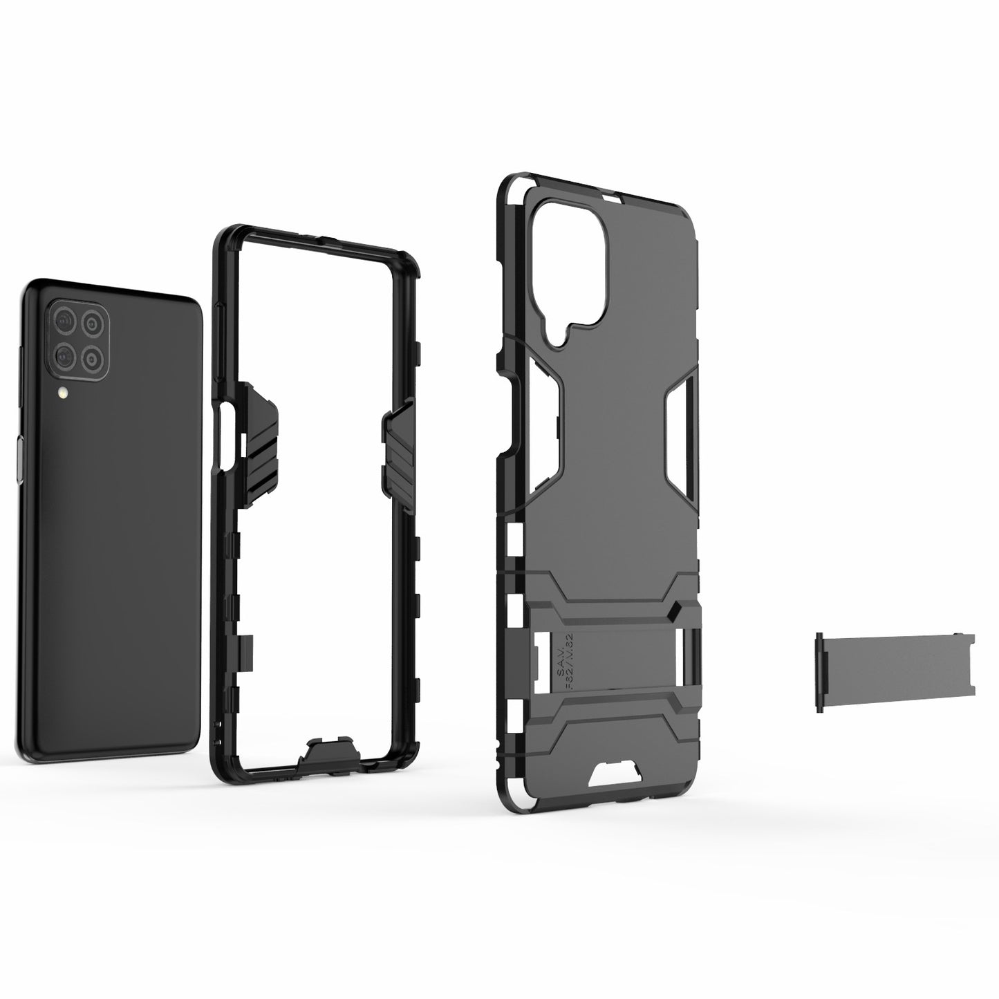 2-in-1 Kickstand PC + TPU Combo Phone Shell for Samsung Galaxy F62 / M62