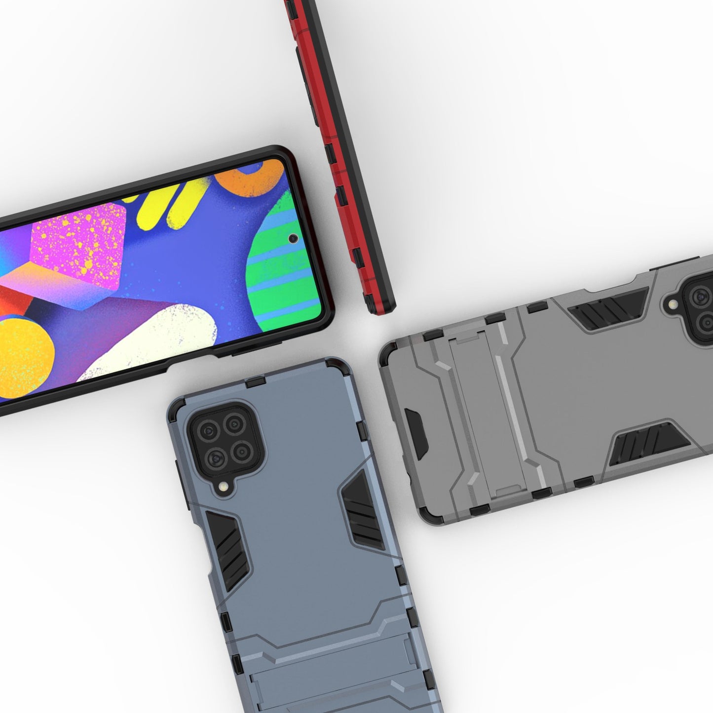 2-in-1 Kickstand PC + TPU Combo Phone Shell for Samsung Galaxy F62 / M62