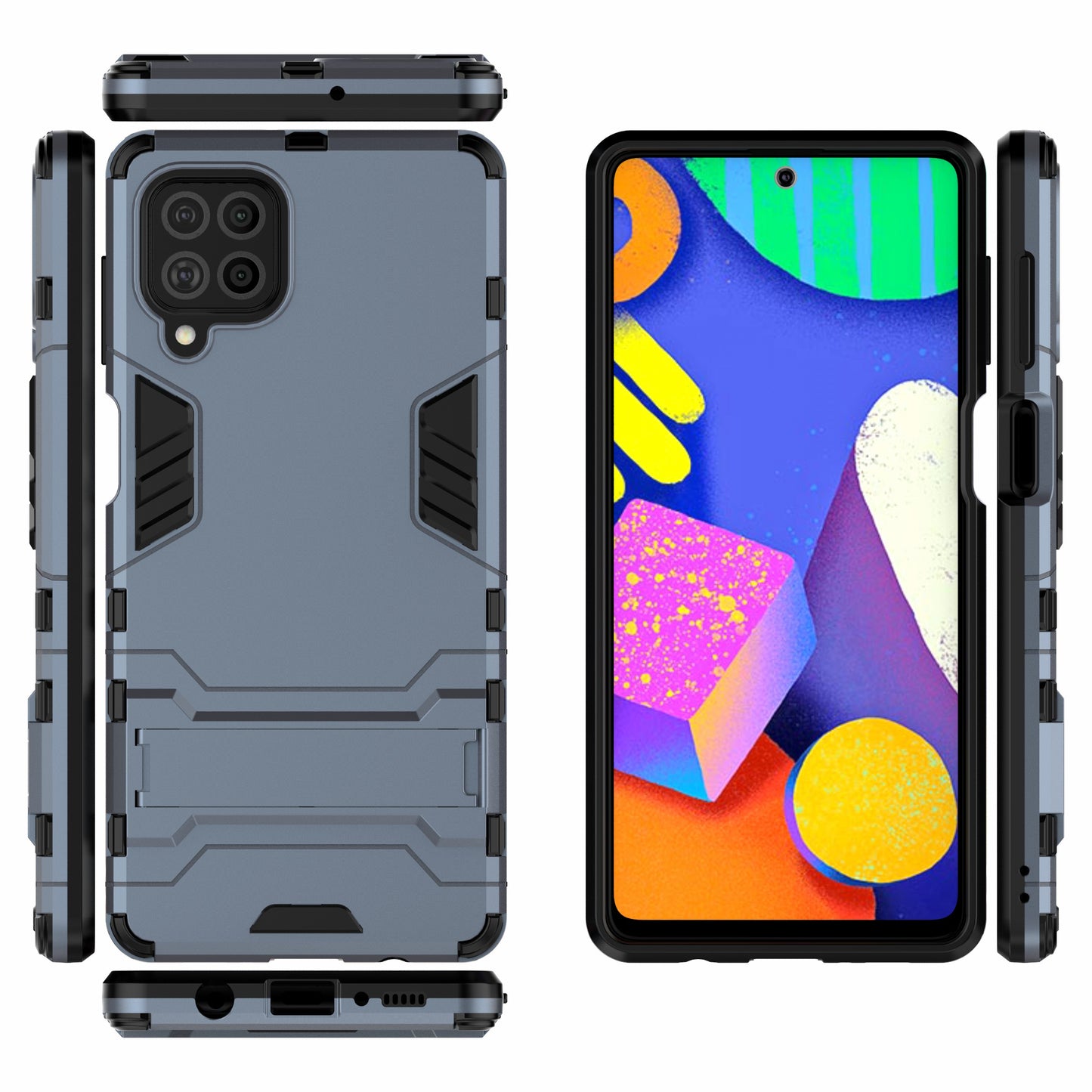2-in-1 Kickstand PC + TPU Combo Phone Shell for Samsung Galaxy F62 / M62