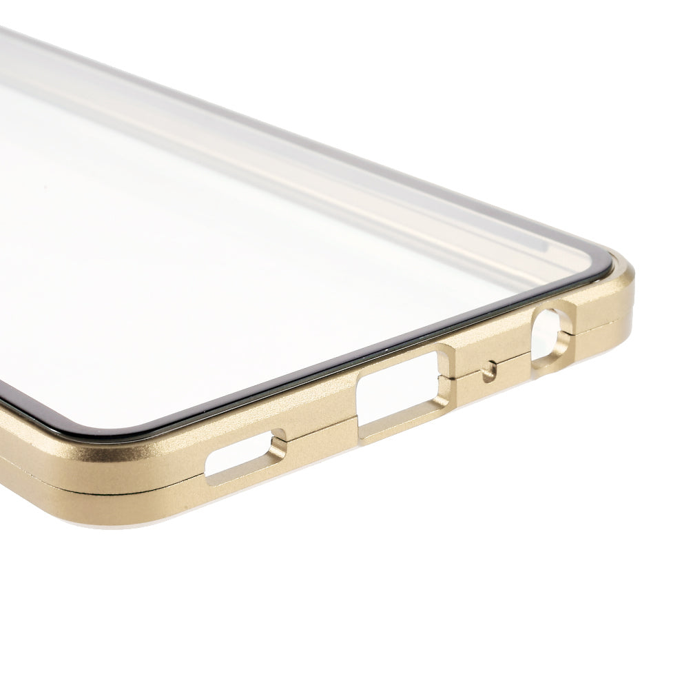 Magnetic Adsorption Metal Frame + Double-sided Ultra Clear Tempered Glass Full Coverage Phone Shell for Samsung Galaxy A52 4G/5G / A52s 5G