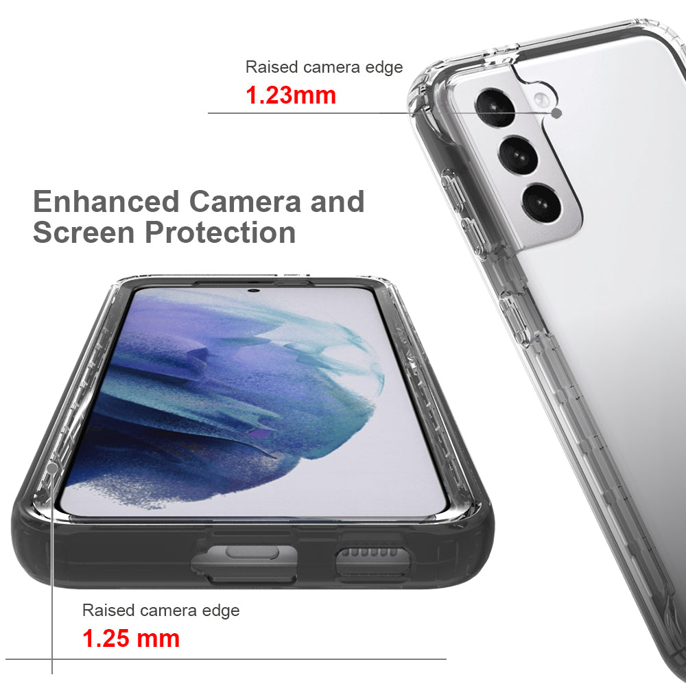 2-in-1 Gradient Color PC+TPU Hybrid Shell Case for Samsung Galaxy S21 5G/4G Cover