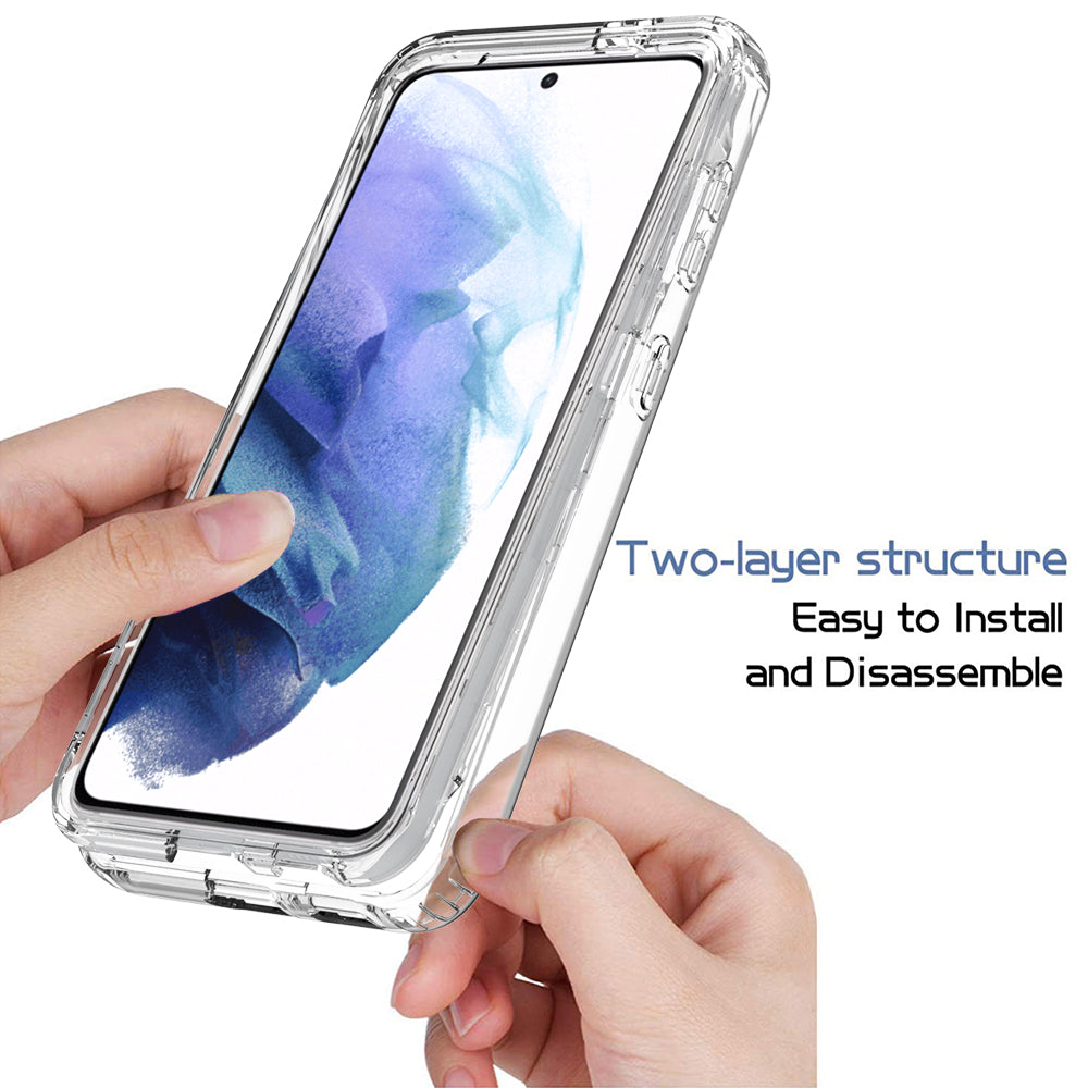 2-in-1 Gradient Color PC+TPU Hybrid Shell Case for Samsung Galaxy S21 5G/4G Cover