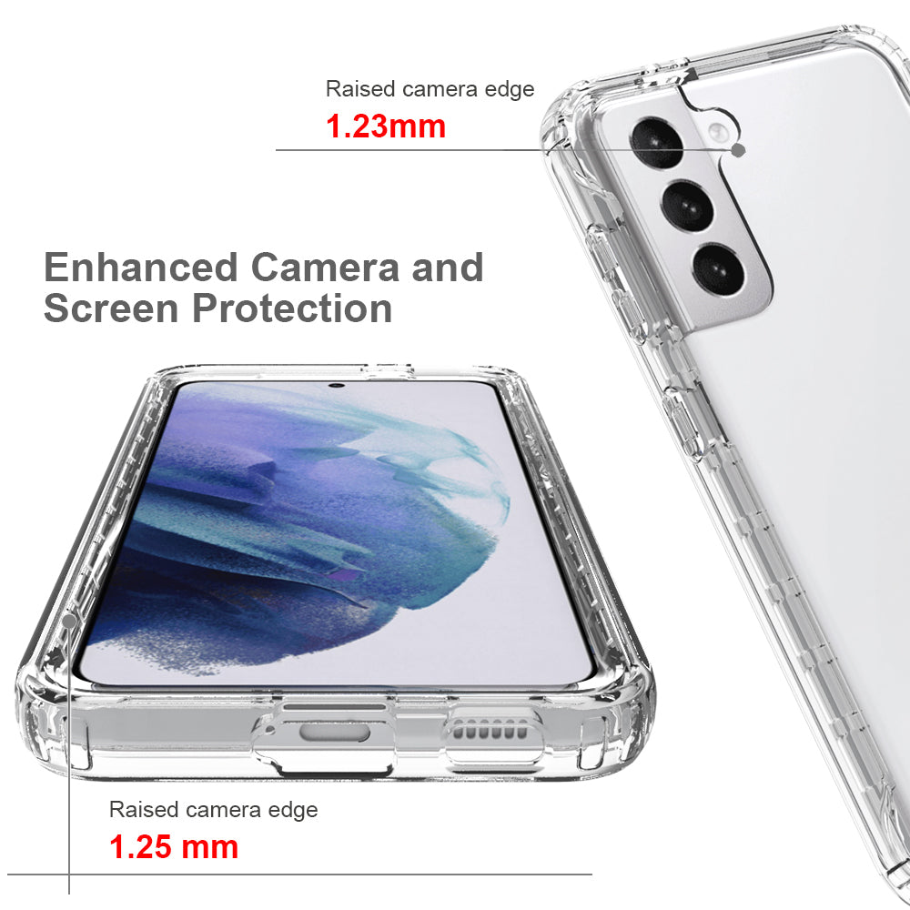 2-in-1 Gradient Color PC+TPU Hybrid Shell Case for Samsung Galaxy S21 5G/4G Cover