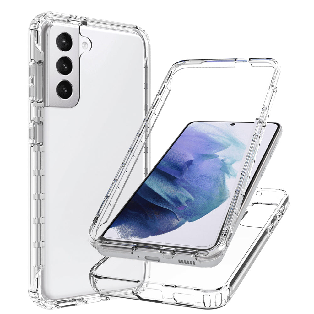 2-in-1 Gradient Color PC+TPU Hybrid Shell Case for Samsung Galaxy S21 5G/4G Cover