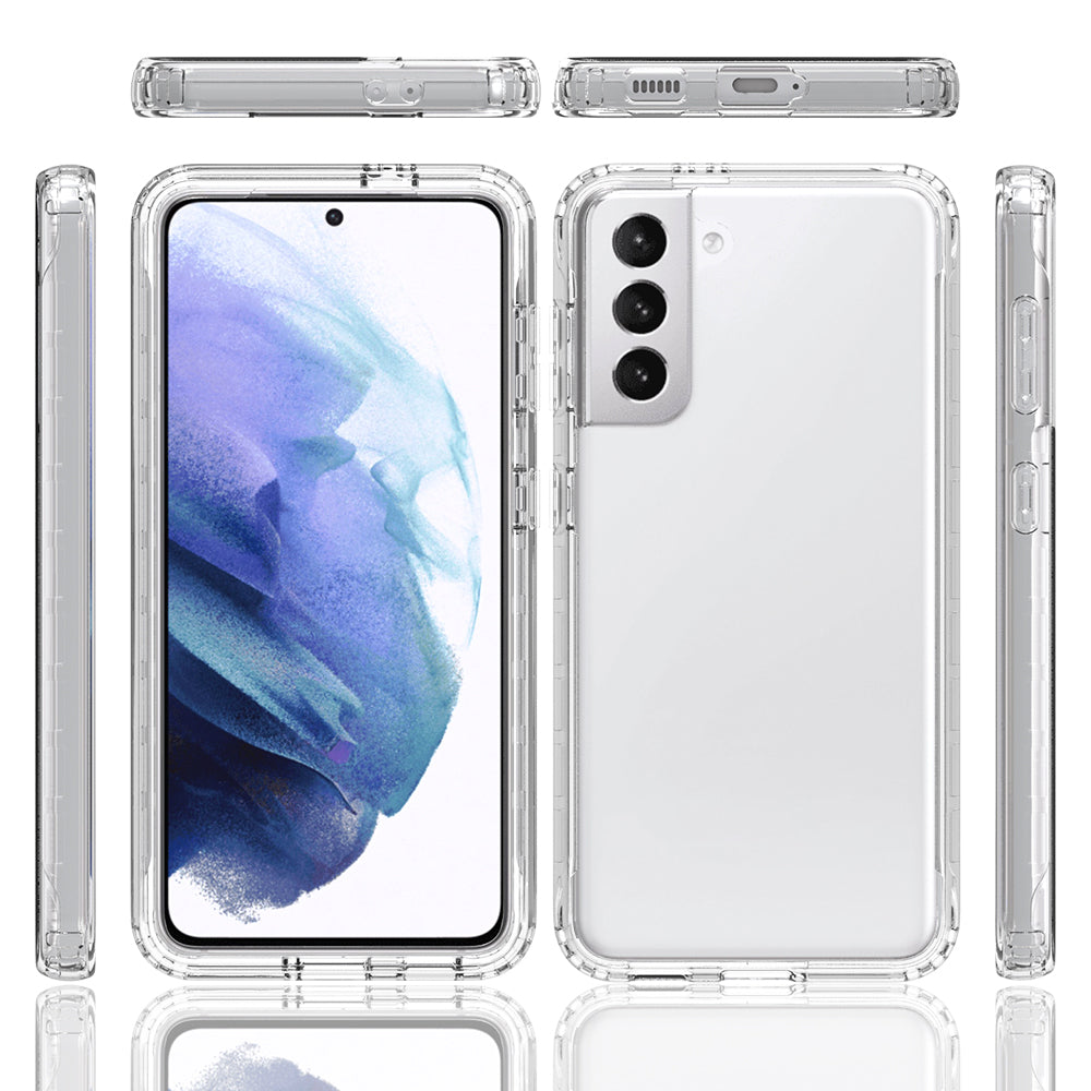 2-in-1 Gradient Color PC+TPU Hybrid Shell Case for Samsung Galaxy S21 5G/4G Cover