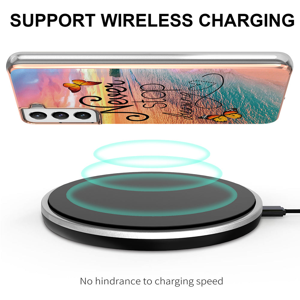 A Series Anti-Scratch Electroplating Slim TPU Drop Protection Cell Phone Case for Samsung Galaxy S21+ 5G
