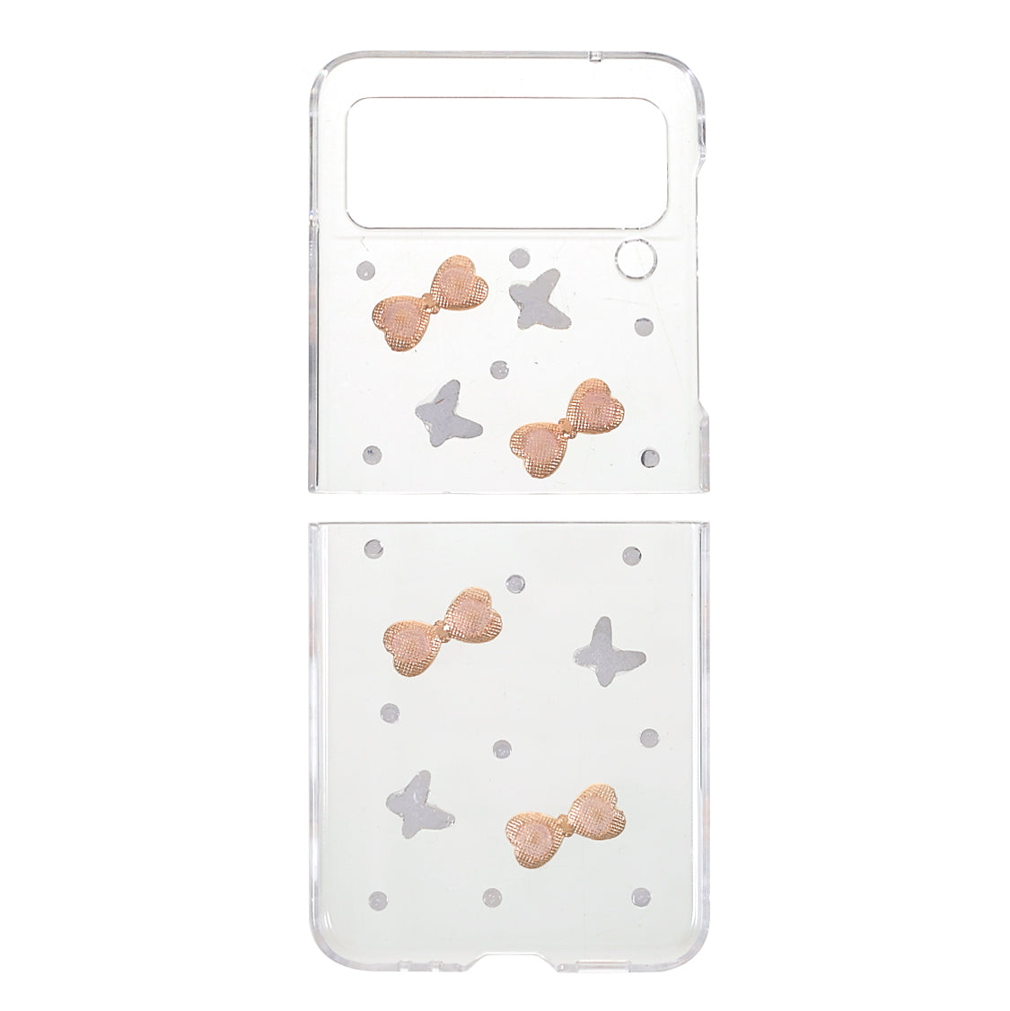 2-Pieces Design Anti-Collision Rhinestone Decoration PC + TPU Hybrid Cover Shell for Samsung Galaxy Z Flip3 5G