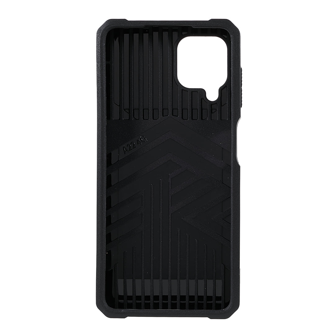 2 in 1 Camera Slider Design Hybrid Phone Case Cover with Kickstand and Card Holder for Samsung Galaxy A22 4G (EU Version)