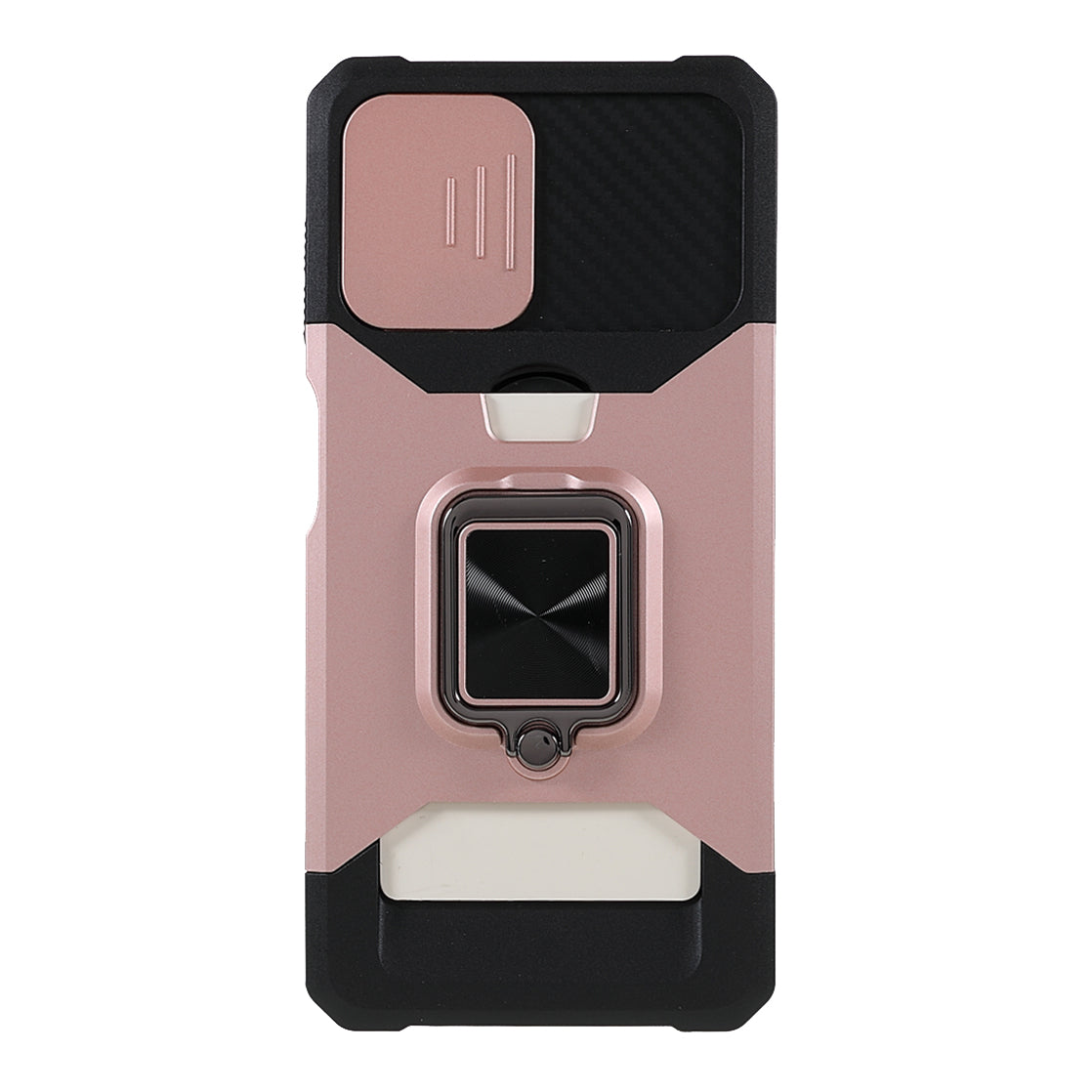 2 in 1 Camera Slider Design Hybrid Phone Case Cover with Kickstand and Card Holder for Samsung Galaxy A22 4G (EU Version)