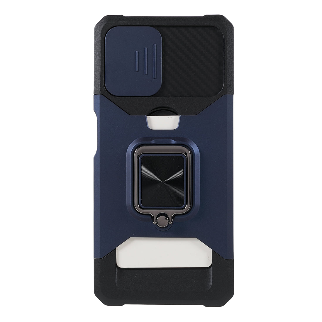 2 in 1 Camera Slider Design Hybrid Phone Case Cover with Kickstand and Card Holder for Samsung Galaxy A22 4G (EU Version)