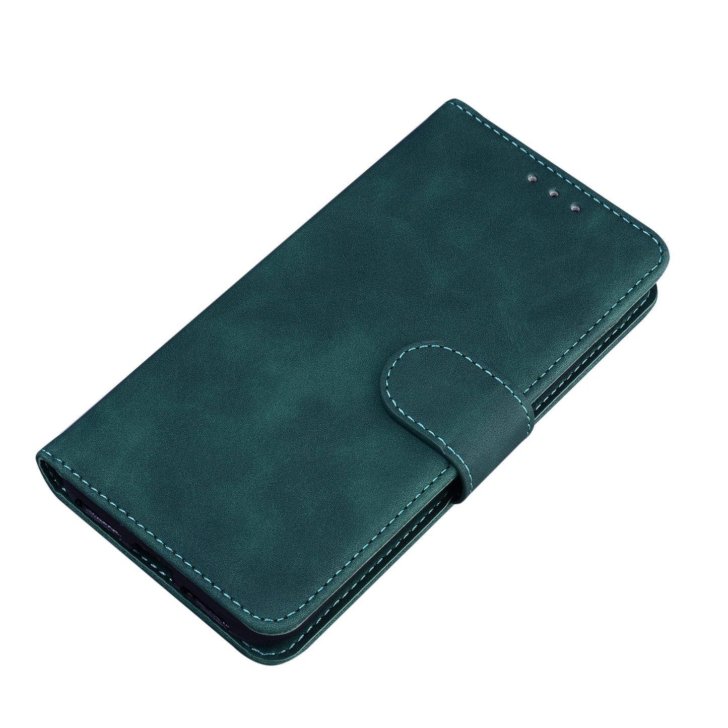 TPU + PU Leather Scratch Resistant Protective Phone Case Cover with Stand and Wallet for Samsung Galaxy M32 (Global Version)