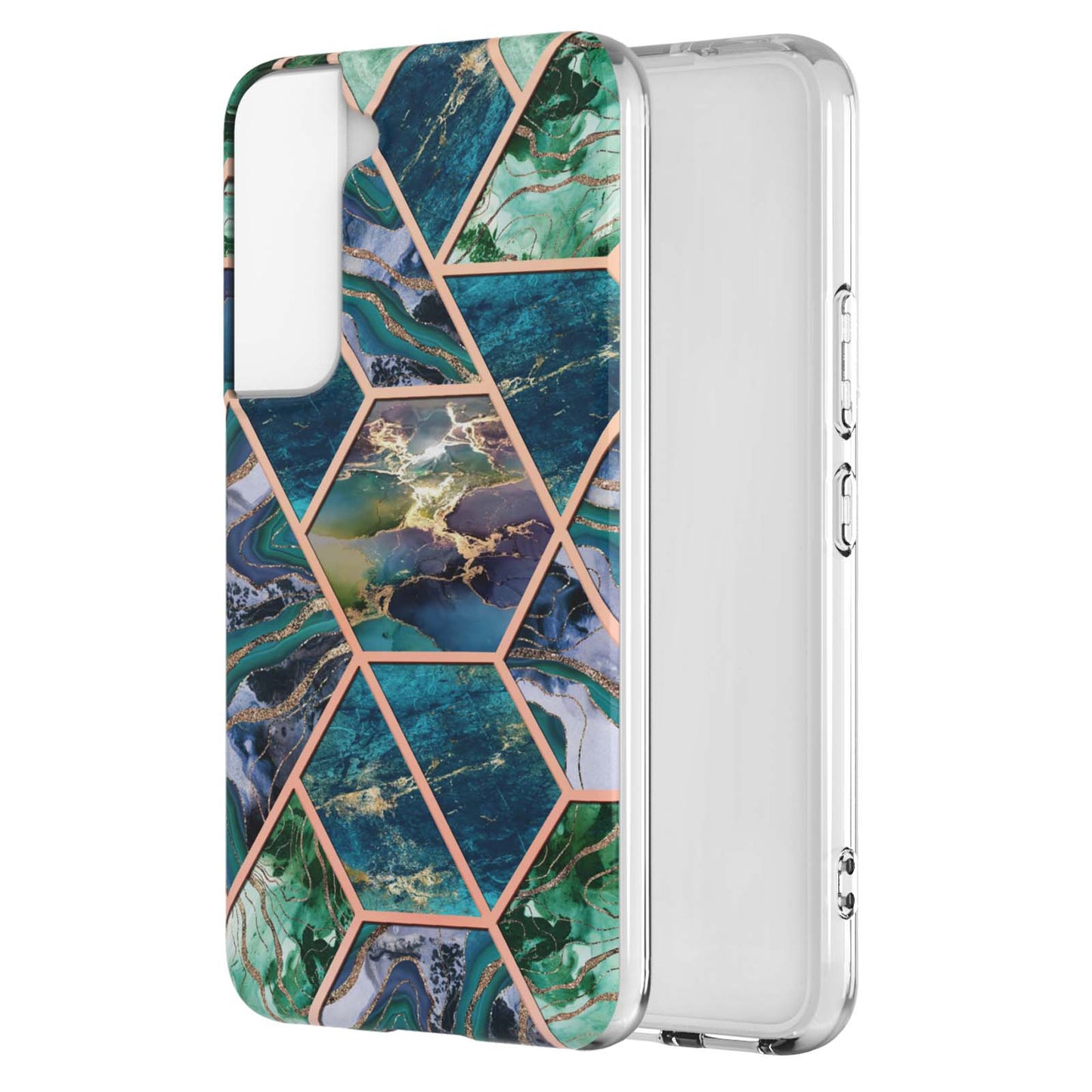 2.0mm Stylish Electroplating Soft TPU IMD Marble Protective Case for Samsung Galaxy S22 5G