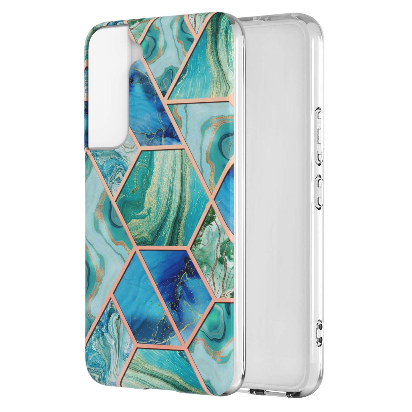 2.0mm Stylish Electroplating Soft TPU IMD Marble Protective Case for Samsung Galaxy S22 5G