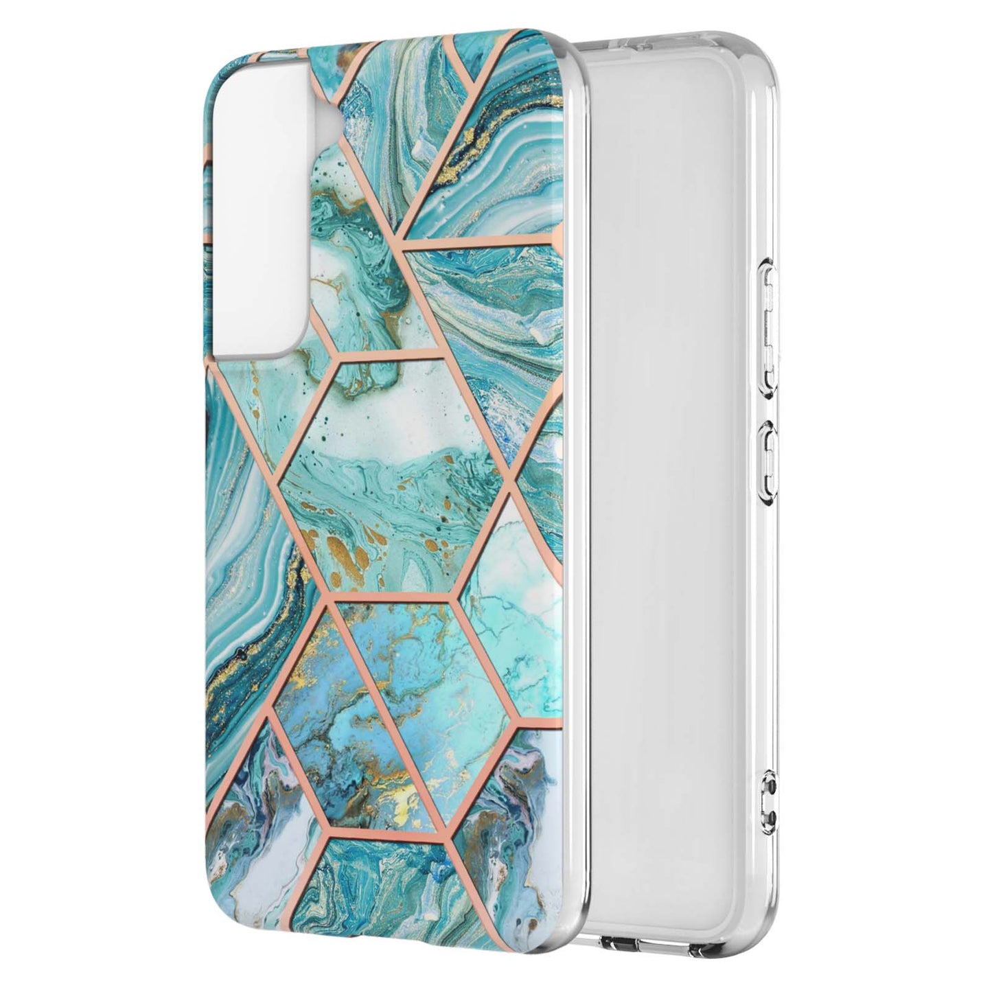 2.0mm Stylish Electroplating Soft TPU IMD Marble Protective Case for Samsung Galaxy S22 5G