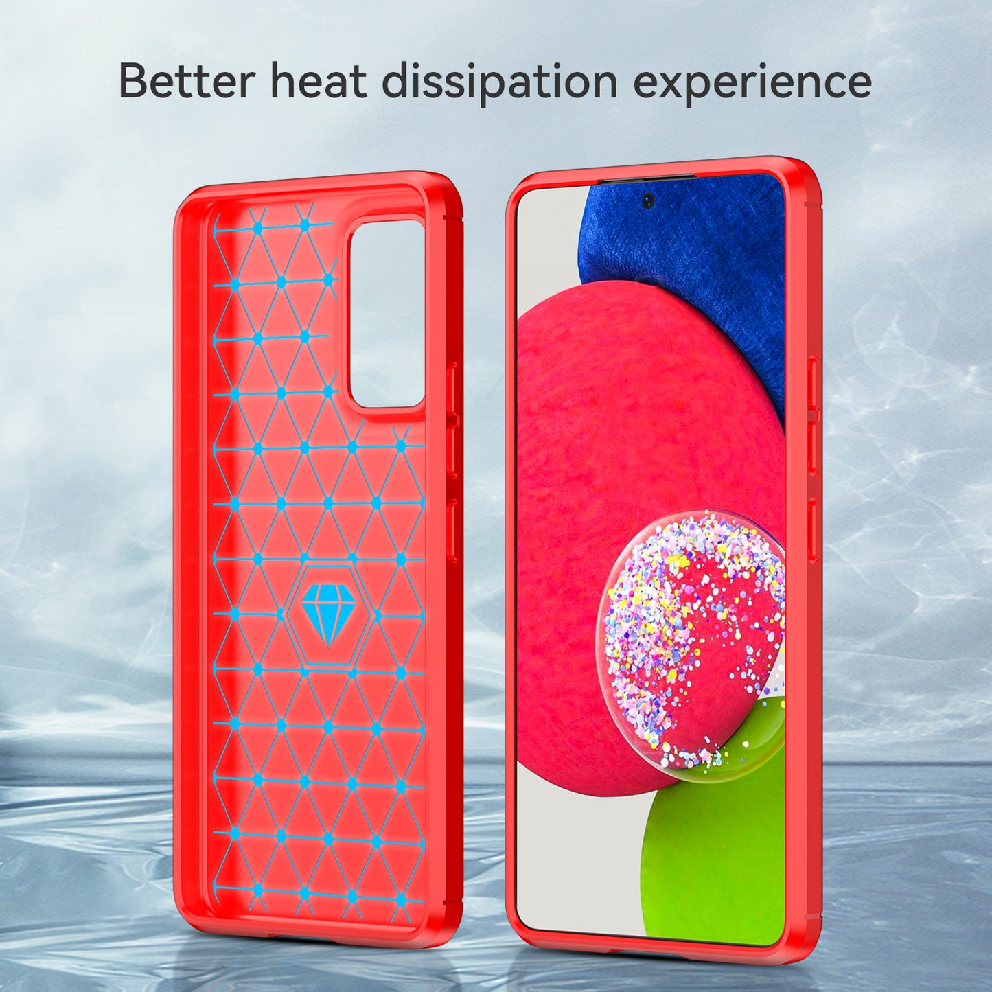 1.8mm Carbon Fiber Texture TPU Case Air Bag Design Brushed Surface Phone Protective Cover for Samsung Galaxy A53 5G
