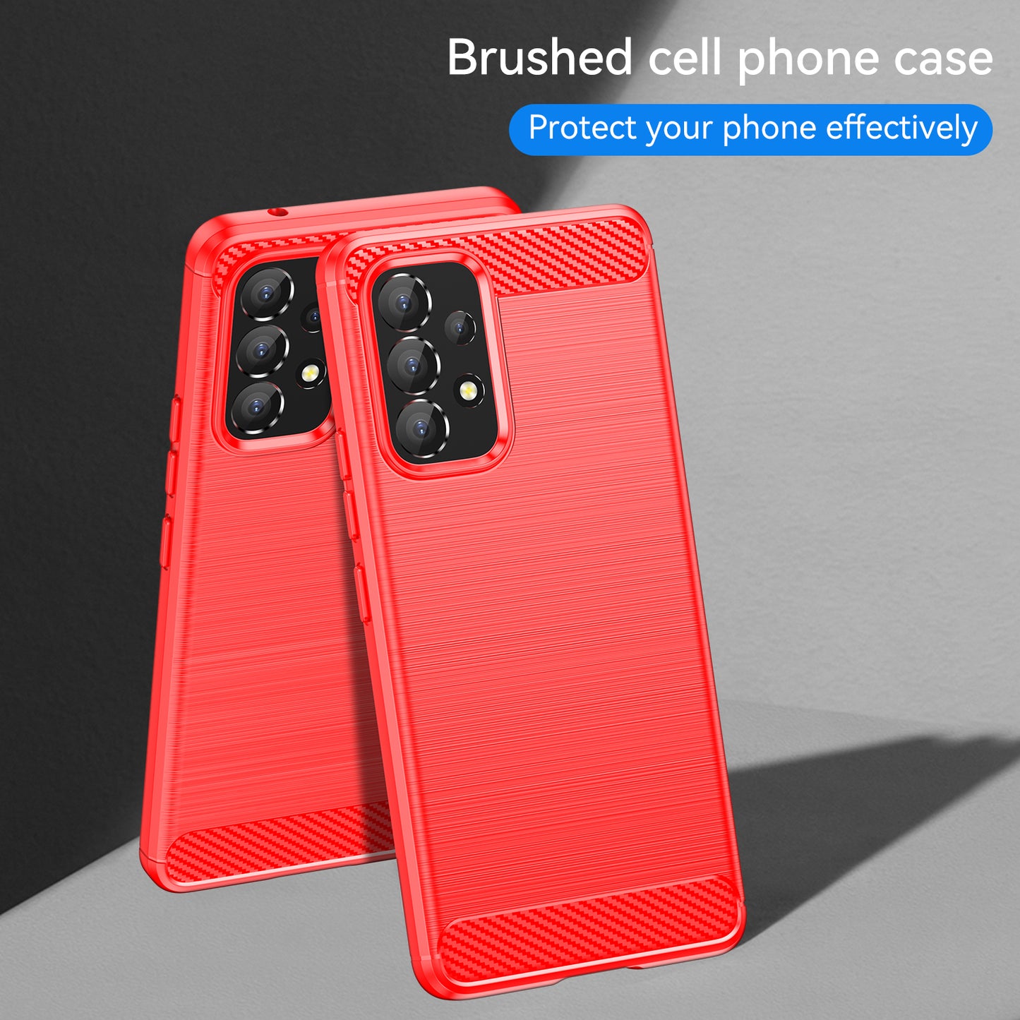 1.8mm Carbon Fiber Texture TPU Case Air Bag Design Brushed Surface Phone Protective Cover for Samsung Galaxy A53 5G